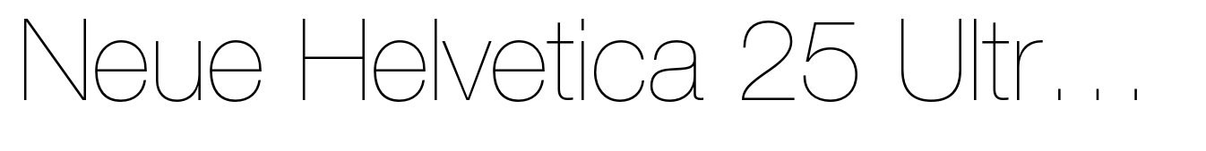 Neue Helvetica 25 Ultra Light